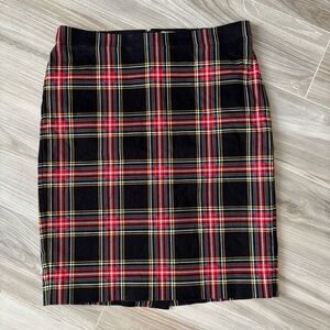 J. Crew Cotton Sateen Pencil Skirt in Stewart Tartan